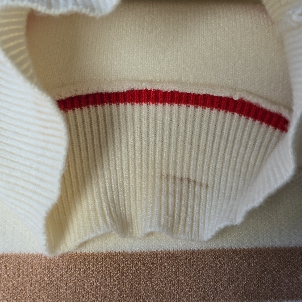 Tahari Striped Mock Neck Sweater 3/4 Sleeves Women' Size XS - Picture 12 of 15
